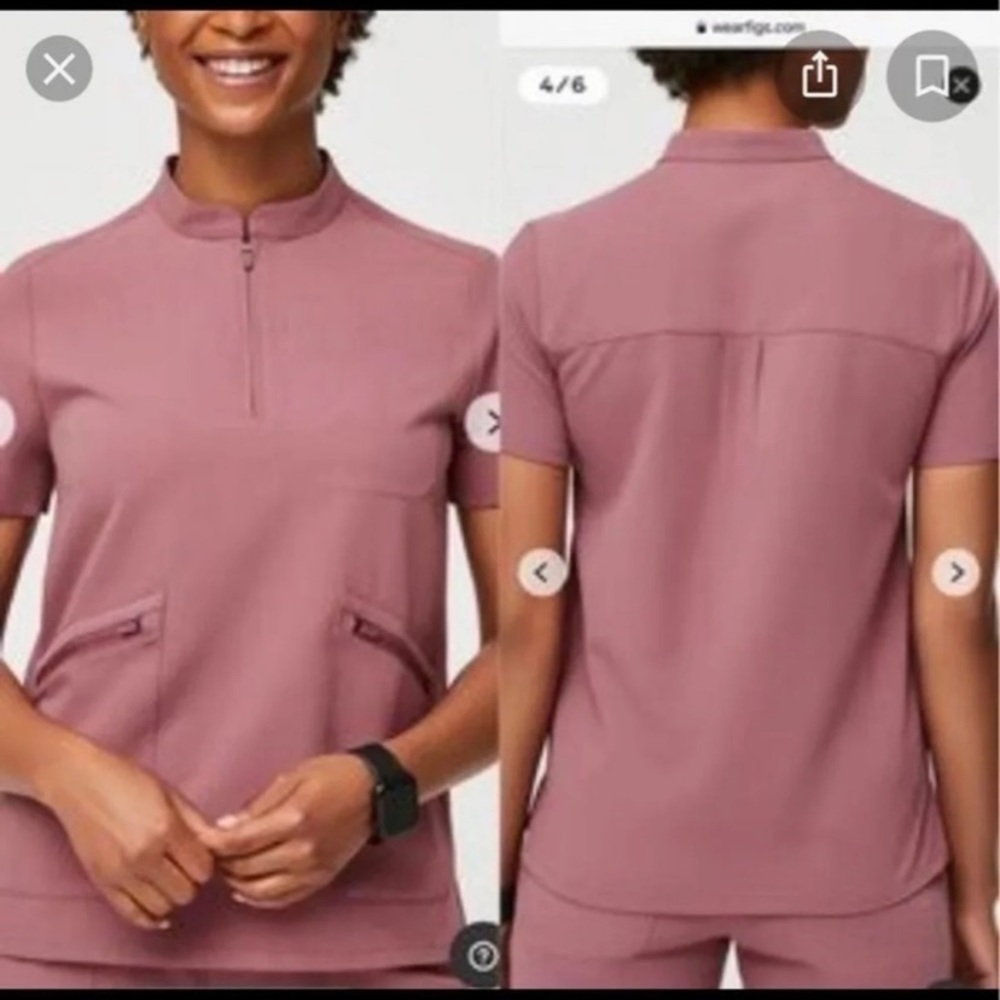 RARE mauve color figs top
